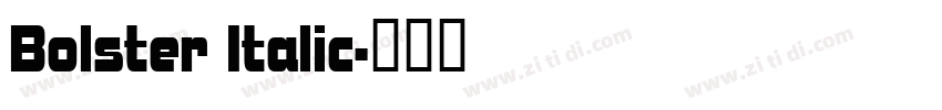 Bolster Italic字体转换